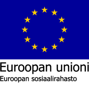 Euroopan unionin sosiaalirahaston logo.