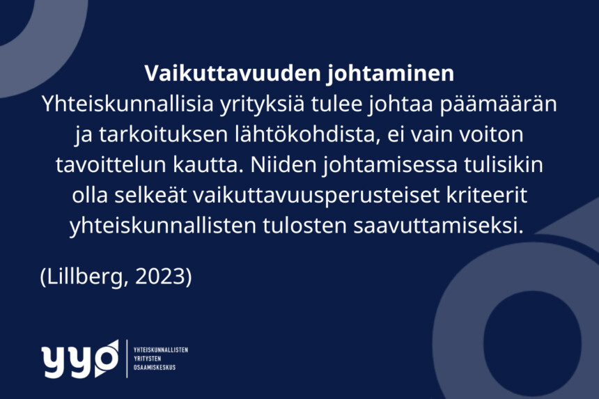 Vaikuttavuuden johtaminen.